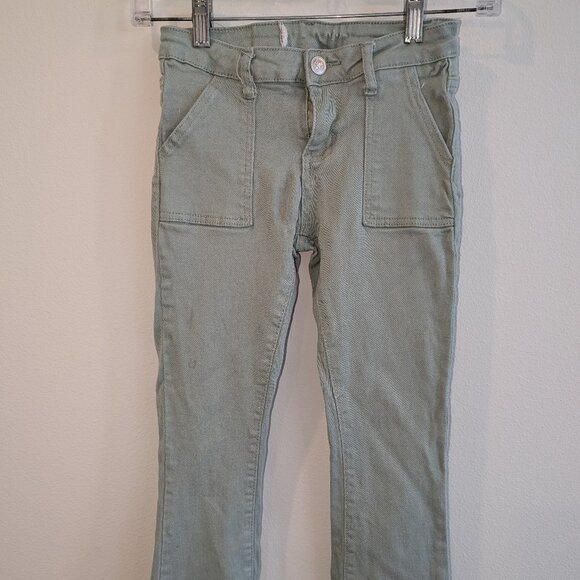 Celebrity Ace Girls Green Stretch Waist Flared Pants. Waist 11 Inseam 22 - Picture 1 of 2